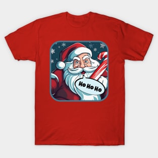 Santa With Candy Cane T-Shirt